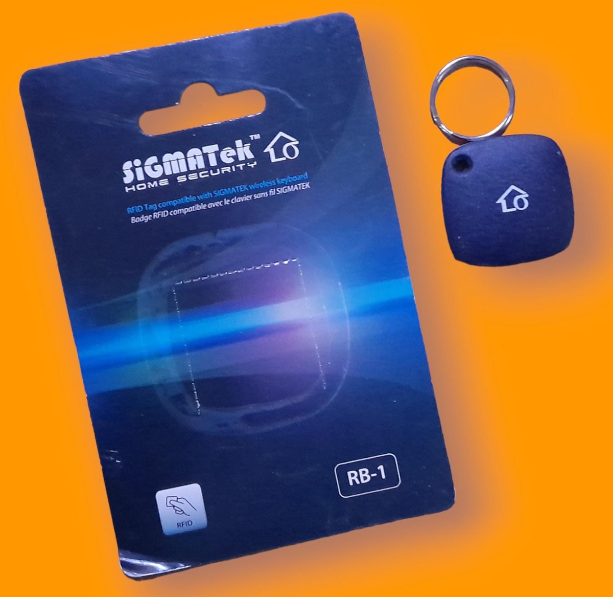 eTiger Sigmatek key FOB RB1 RFID sleutelhanger 125KHz werkt met diverde codesloten en alarmsystemen van diverse merken