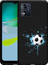 Cazy Hoesje Zwart geschikt voor Motorola Moto E13 4G Soccer Ball