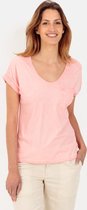 camel active T-Shirt gemaakt van een katoen-modaal mix - Maat womenswear-S - Roze
