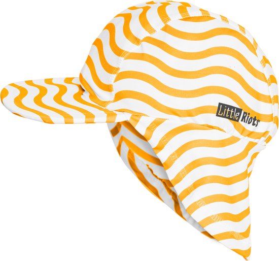 Little Riots - Bonnet de bain anti-UV - UPF50+ - Wave Sunny Yellow - taille 74/80