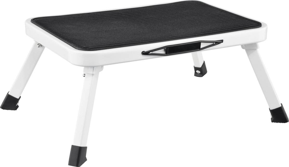 HI Inklapbaar Opstapje - Keukentrapje - Inklapbaar opstapje - 150 kg - Wit
