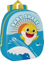 Baby Shark Rugzak, 3D Surf - 33 x 27 x 10 cm - Polyester