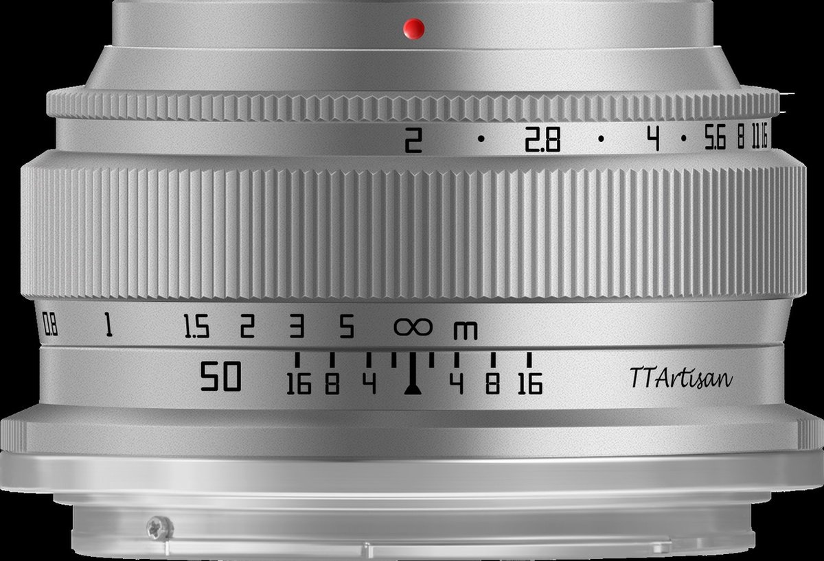 TT Artisan- Cameralens - 50mm F/2.0 Full Frame voor Nikon Z camera's, zilver