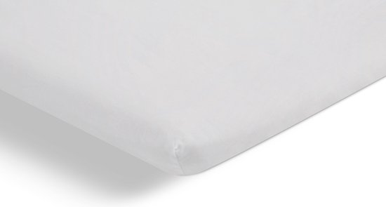 Beter Bed Select Drap-housse en percale pour surmatelas fendu - 100% coton de luxe - 160 x 210/220 cm - Blanc