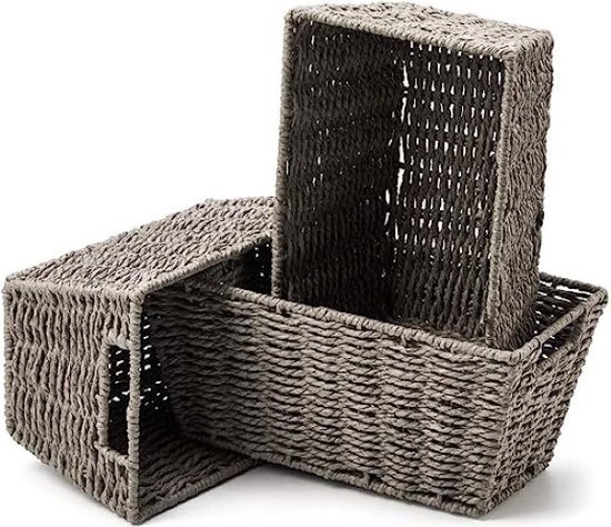 Opbergmand - Zeegras - 35cm * 25 cm * 22 cm - Ook Verkrijgbaar In Set Van 3