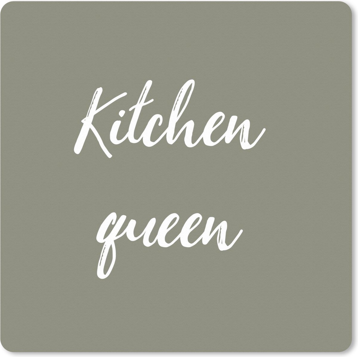 Muismat XXL 50x50 cm - Bureau onderlegger - Bureau mat Spreuken - Vrouwen - Kitchen queen - Quotes - Bureaumat - Gaming mousepad xl - Bureaulegger groot - Computer deskmat