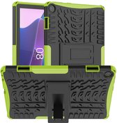 Rugged Kickstand Back Cover - Geschikt voor Lenovo Tab M10 Gen 3 Hoesje - Groen
