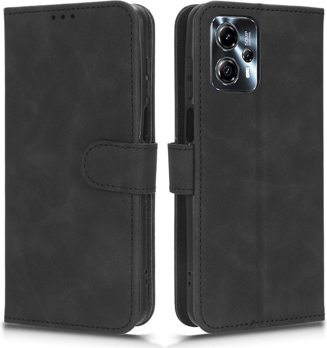 Coverup Hoesje - Geschikt voor Motorola Moto G13 / G23 / G53 Hoesje - Coverup Book Case - Zwart