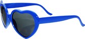 Hartjes zonnebril - 3D effect- Festival bril - Blauw - Hartvormige zonnebril - Diffractie bril - Festival zonnebril - Hartjes Spacebril- Hartvormige Bril - Hartjes Zonnebril met speciale effecten - Spacebril - Blauw