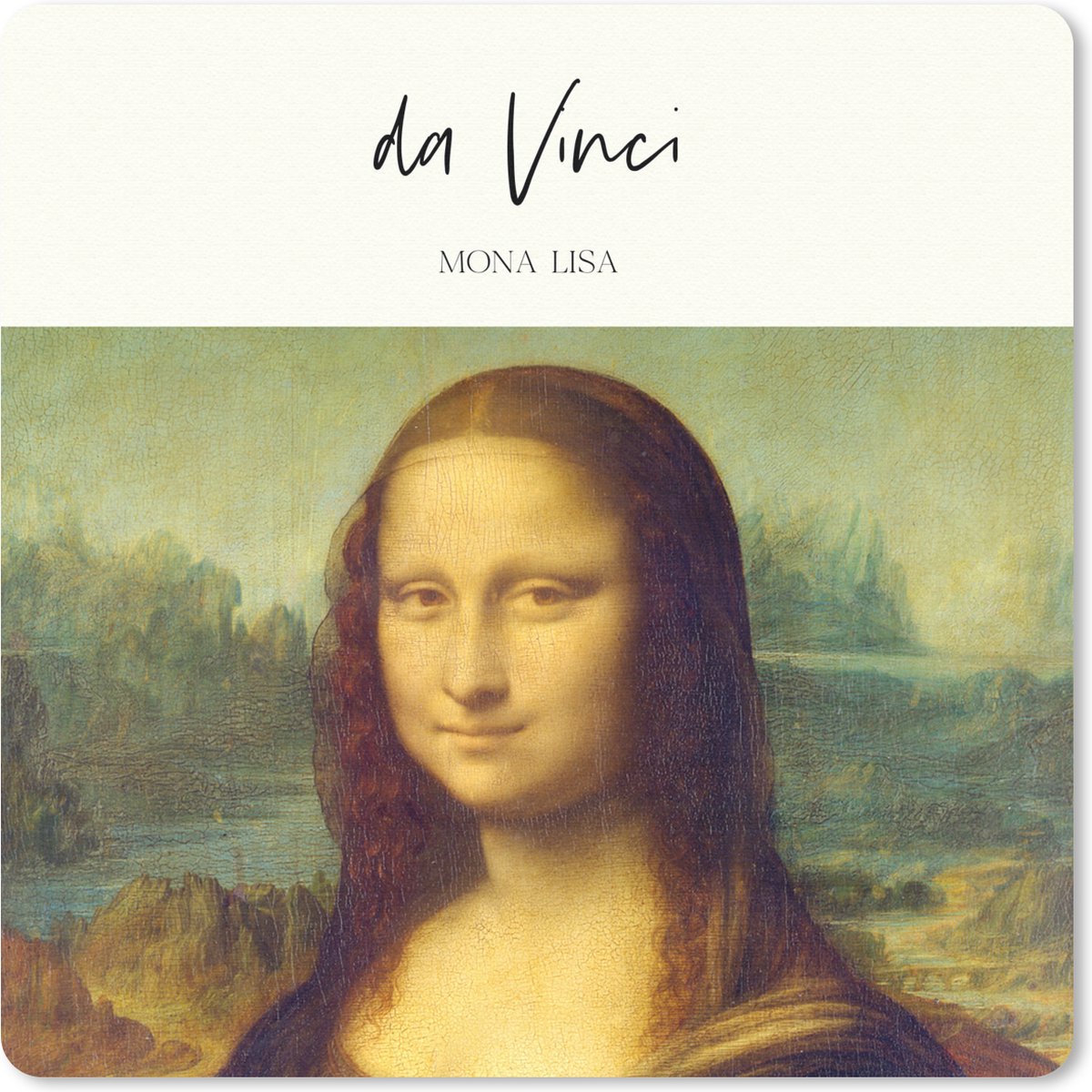 Muismat 20x20 cm - Mousepad Mona Lisa - Leonardo da Vinci - Oude meesters - Muismatten