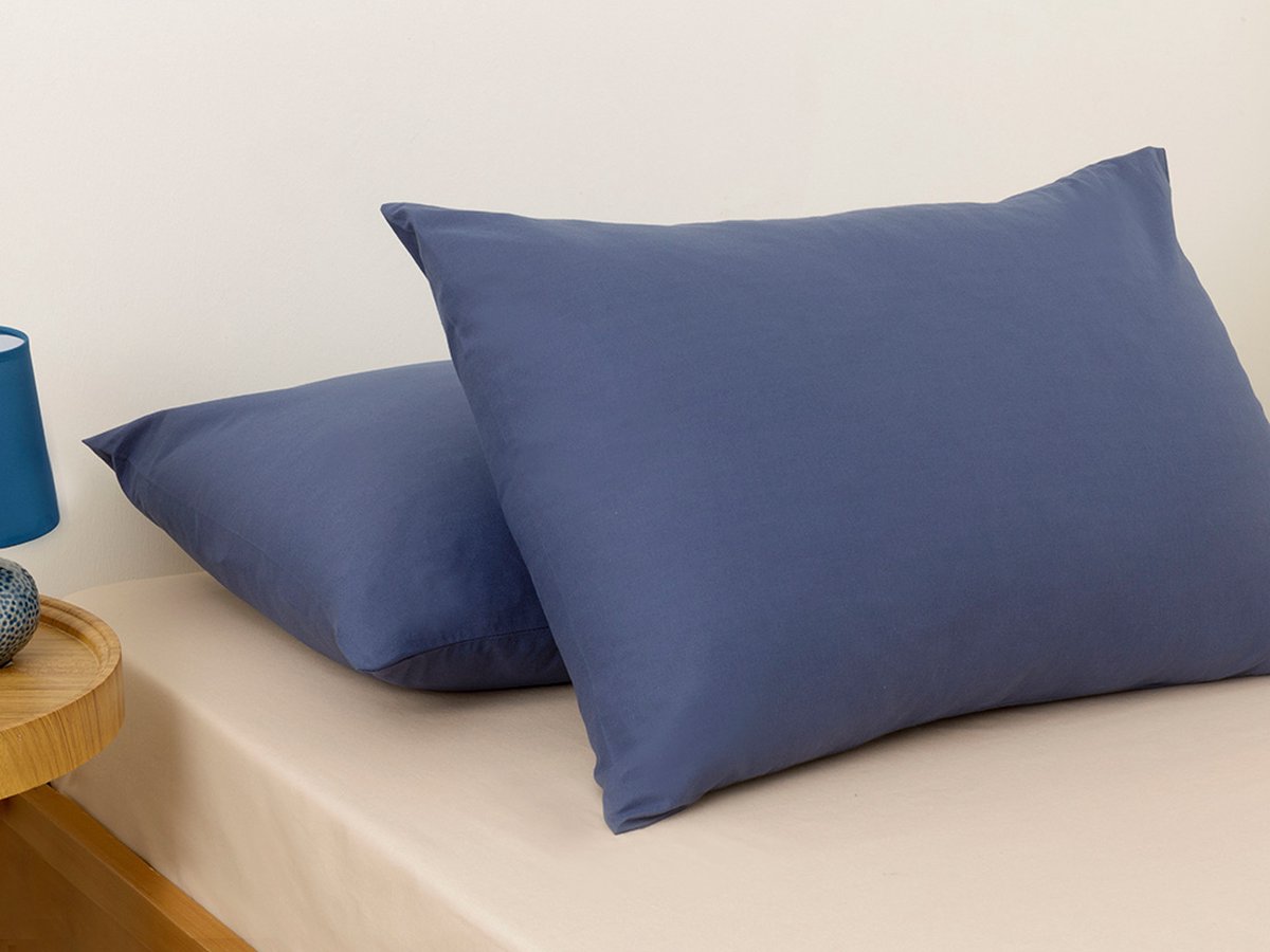 English Home kussensloop - 50x70 cm - Set van 2 stuks - Blauw