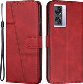 Coverup Book Case - Geschikt voor OPPO A57 / A57s / A77 Hoesje - Rood