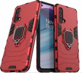 Coverup Ring Kickstand Back Cover - Geschikt voor OnePlus Nord CE 5G Hoesje - Rood