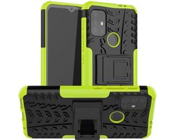 Coverup Hoesje - Geschikt voor Motorola Moto G10 / G20 / G30 Hoesje - Coverup Rugged Kickstand Back Cover - Groen