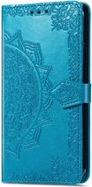 Motorola Moto G9 Power Hoesje - Coverup Bloemen & Vlinders Book Case - Blauw