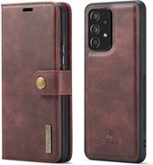 DG.MING 2-in-1 Book Case & Back Cover - Geschikt voor Samsung Galaxy A53 Hoesje - Bordeaux