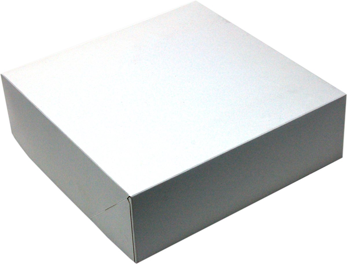 Gebaksdoos - karton - 25x25x8cm - duplex - wit - 175 stuks