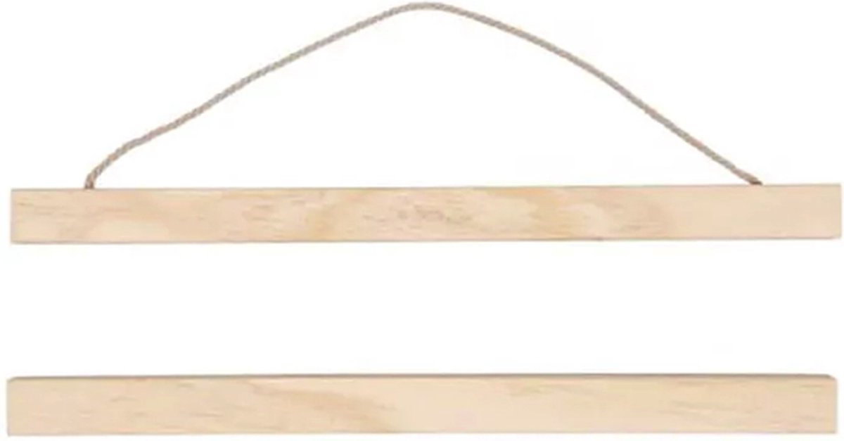 1 Posterhanger in 2 delen met magneetsluiting - Hout - 44x1,8cm