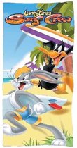 Looney Tunes Strandlaken - Bugs Bunny en Daffy Duck Surf Crew Badhanddoek 70 x 140 cm