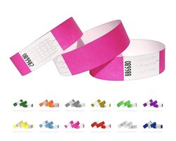Tyvek polsbandjes voor evenementen - 1000 stuks - Neon Roos Pink