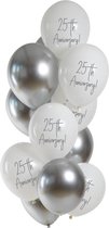Folat - Ballonnen Silver Anniversary (12 stuks - 33 cm)