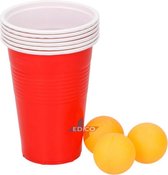 Non-branded Beerpong 12 X 9,5 Cm Rood/geel 9-delig