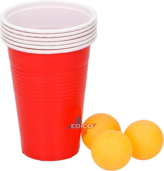 Afbeelding van het spel Beer pong drankspel/drinkspel 9 delig