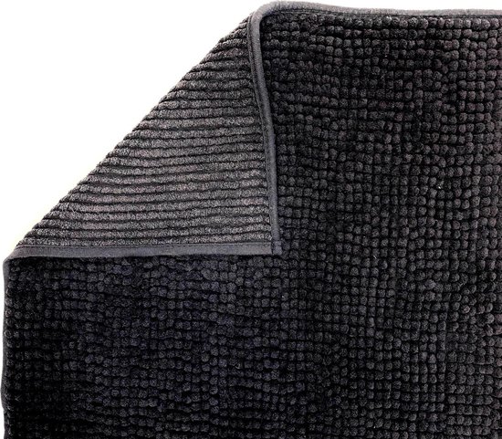 Lucy S Living Luxe Badmat Pol Black X Cm Zwart Badkamer Mat