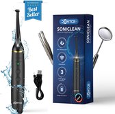 Dentox Soniclean - Sonische Gebitsreiniger - Professioneel Veilig Tandsteen en Tandplak Verwijderen - Witte Tanden  - Zwart
