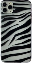 Casies Apple iPhone 11 PRO hoesje TPU Soft Case - Back Cover - Zebra print - Transparant