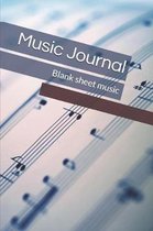 Music Journal: Blank sheet music