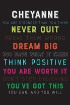 Cheyanne You Are Stronger Than You Think Never Quit Prove Them Wrong Dream Big You Have What It Takes Think Positive You Are Worth It Dont Stop Believ