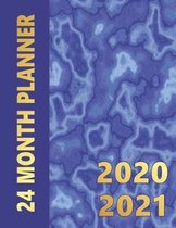 24 Month Planner 2020 2021: Daily Planner for 2 Years. Faux Blue Marble Colored Cover