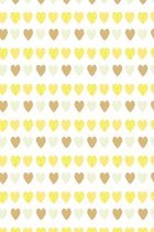 Hearts wallpaper notebook yellow