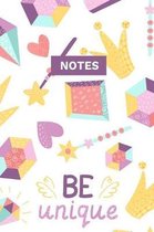 Notes Be Unique: A Whimsical Magical Unicorn, Cupcakes and Doodle Rainbows Notebook Journal - Magical Forest Fairies, Llama, Caticorn,