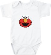 Rompertjes baby met tekst - Elmo - Sesamstraat - Wit - Maat 74/80 - Kraamcadeau - Babygeschenk - Romper - Babyshower - Valentijn - Moederdag - Vaderdag
