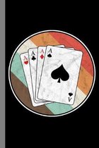 Vintage Cards: Gambling Gift For Players (6''x9'') Dot Grid Notebook To Write In