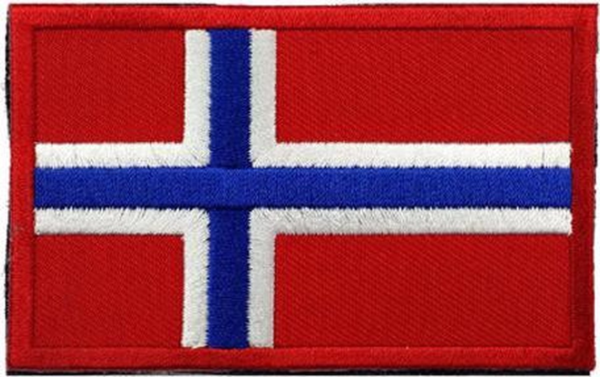 AuBor ®. Patch Scandinavië, Noorwegen 75mm x 50mm