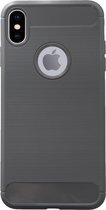 BMAX Carbon soft case hoesje geschikt voor Apple iPhone Xs Max / Soft cover / Telefoonhoesje / Beschermhoesje / Telefoonbescherming - Grijs