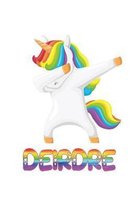 deirdre: deirdre 6x9 Journal Notebook Dabbing Unicorn Rainbow
