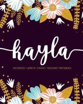 Kayla: Notebook - Libreta - Cahier - Taccuino - Notizbuch: 110 pages paginas seiten pagine: Modern Florals First Name Noteboo