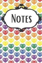 Rainbow Hearts Pride Notebook: LGBTQ Pride Notebook
