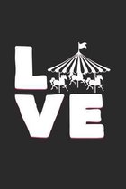 Love: 6x9 Carnival - grid - squared paper - notebook - notes