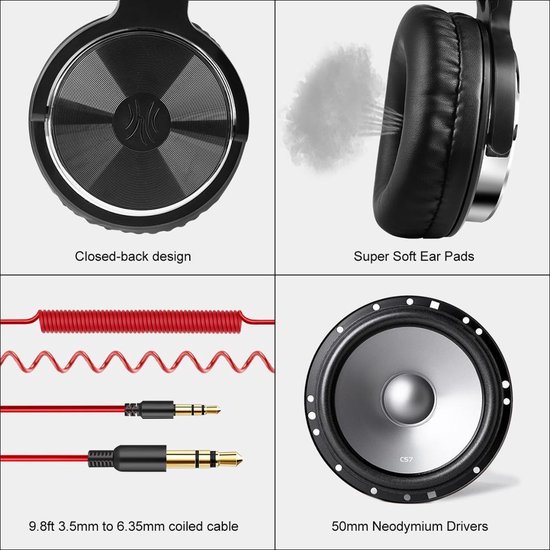 OneOdio Studio Dj Headphone Pro 10 - Over-ear koptelefoon - hoofdtelefoon  - dj set - koptelefoon - professionele koptelefoon - muziek studio - dj set mengpaneel - dj Headphones - OneOdio