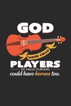 God made cello players Violin: 6x9 Cello - dotgrid - dot grid paper - notebook - notes