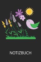 BIRD Notizbuch: Blumen V�gel Sommer Notizbuch: Tagebuch / Journal A5 (6 x9 - 119 Seiten Liniert) Hausaufgabenheft