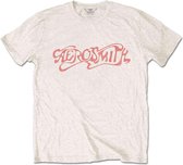 Aerosmith Heren Tshirt -S- Classic Logo Creme