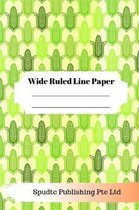 Cute Corn Theme Wide Ruled Line Paper