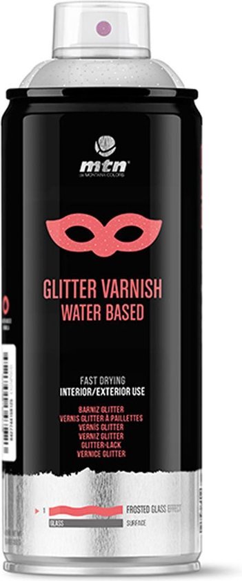 MTN Pro Silver Glitter Spray - 400 ml à base d'eau