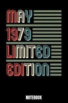 May 1979 Limited Edition Notebook: Journal Gift ( 6 x 9 - 110 blank pages)